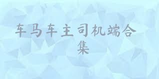 车马车主司机端合集
