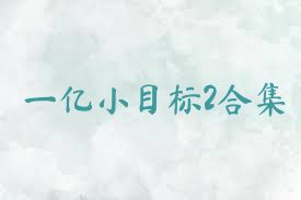 一亿小目标2合集