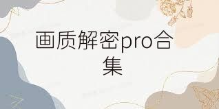 画质解密pro合集