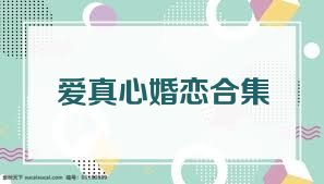 爱真心婚恋合集
