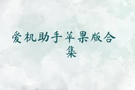爱机助手苹果版合集