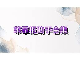 莱掌柜助手合集