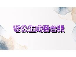 老公生成器合集