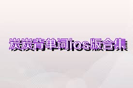 炭炭背单词ios版合集