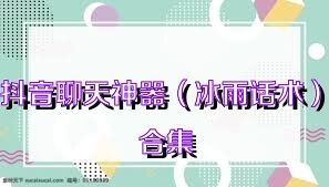 抖音聊天神器（冰雨话术）合集