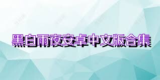 黑白雨夜安卓中文版合集