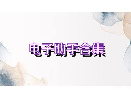 电子助手合集