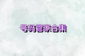号码管家合集