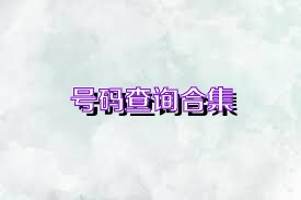 号码查询合集