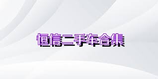 恒信二手车合集