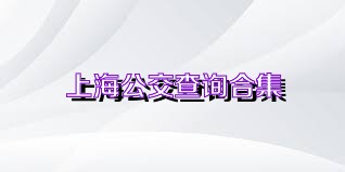 上海公交查询合集