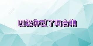 四级你过了吗合集