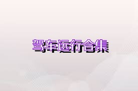 驾车远行合集