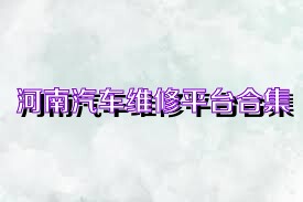 河南汽车维修平台合集