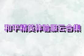 和平精英体验服云合集