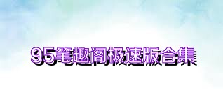 95笔趣阁极速版合集