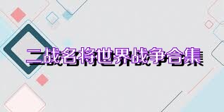 二战名将世界战争合集