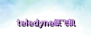 teledyne纸飞机